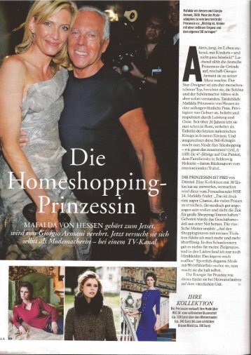 Mafalda von Hessen und Giorgie Armani, 2008. Muse des Mode ...