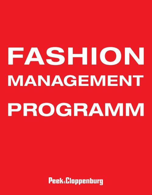 Fashion_Management_Programm - Peek &amp; Cloppenburg KG