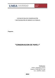 “CONSERVACION DE PAPEL I” - Mi UMSA