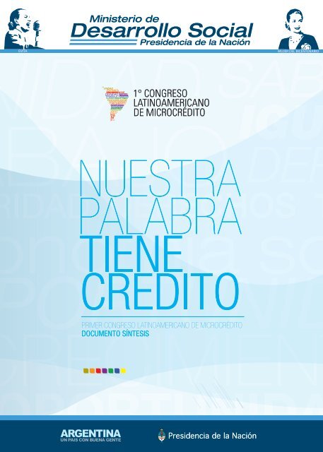 Nuestra palabra tiene crédito - Ministerio de Desarrollo Social