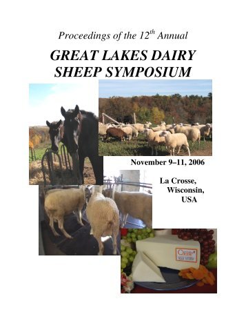 great lakes dairy sheep symposium - the Department of Animal ...