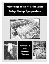 Dairy Sheep Symposium - the Department of Animal Sciences ...