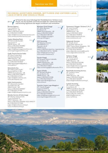 Incoming Agenturen - Lago Maggiore