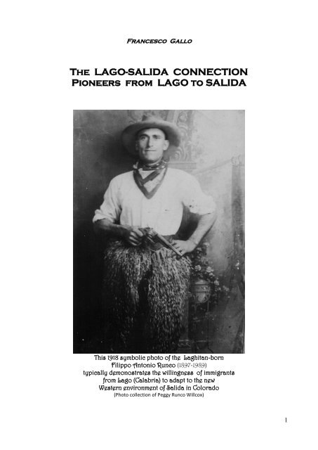 The Lago Salida Connection Pioneers From Lago To Salida