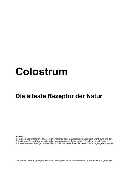 Colostrum - InfoVit