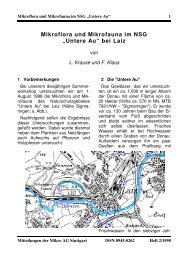 Mikroflora und Mikrofauna im NSG Untere Au bei Laiz _1998_ _L ...