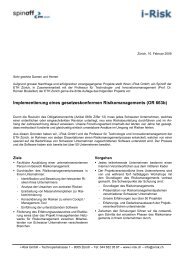 Implementierung eines gesetzeskonformen ... - i-Risk GmbH