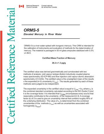 ORMS-5 - National Research Council Canada