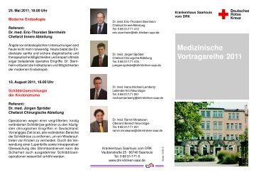 Medizinische Vortragsreihe 2011 (PDF - 150 KB)