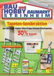 18.99 7.99 49.99 ab27.99 - Bau und Hobby Baumarkt Steinheim