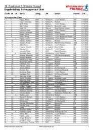 19. Rostocker E.ON edis Citylauf Ergebnisliste Schnupperlauf 3km