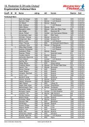 19. Rostocker E.ON edis Citylauf Ergebnisliste Volkslauf 6km