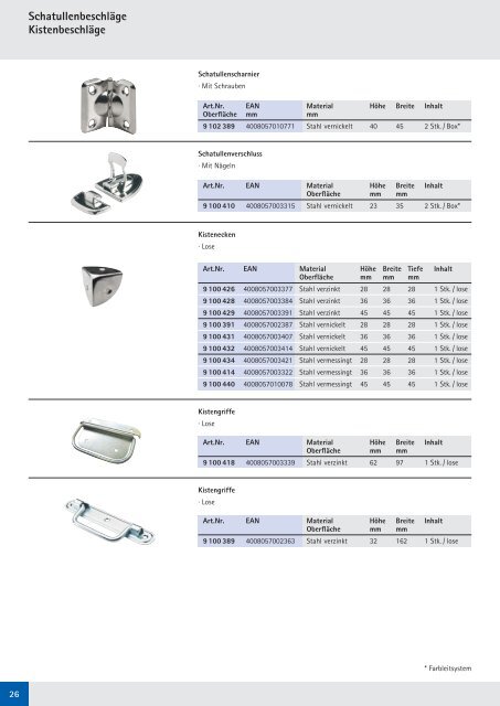 Katalog Scharniere - Hettich