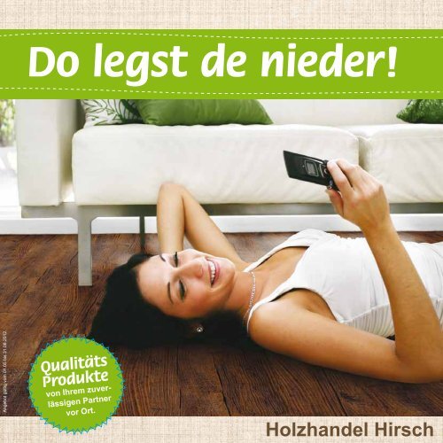 Do legst de nieder! - Holzhandel Hirsch