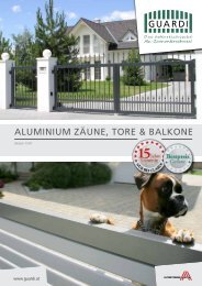 ALUMINIUM ZÄUNE, TORE & BALKONE - Guardi