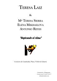 Concierto de Castañuelas, Piano, Violín & Guitarra - Teresa Laiz