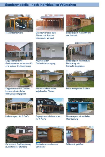 Katalog Carports - Kaup Gartengestaltung