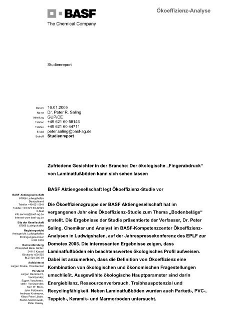 Ökoeffizienz-Analyse - EPLF