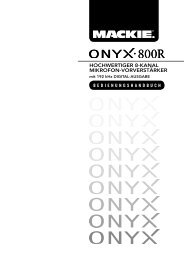 Onyx 800R Hochwertiger 8-Kanal Mikrofon-Vorverstärker ... - Mackie