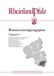 Wasserversorgungsplan, Teilgebiet 7 - LUWG - in Rheinland-Pfalz