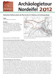 Infoblatt zu Hellenthal - Bodendenkmalpflege