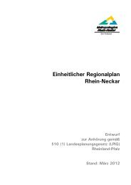 Einheitlicher Regionalplan Rhein-Neckar Textteil - Metropolregion ...
