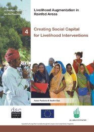 Creating Social Capital for Livelihood Interventions - Development ...