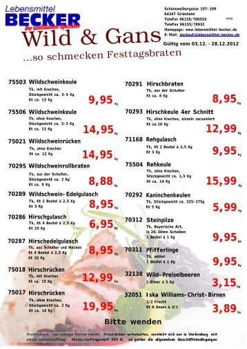 9,95 - Lebensmittel-Becker GmbH Griesheim