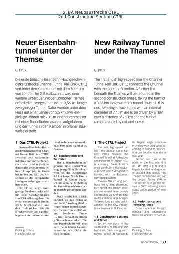 Neuer Eisenbahn- tunnel unter der Themse New ... - Bauverlag