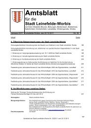 Amtsblatt - Stadt Leinefelde Worbis