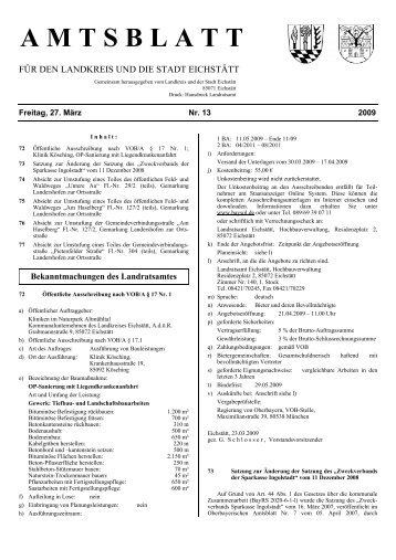 Freitag, 27. MärzNr. 132009 - Landkreis Eichstätt