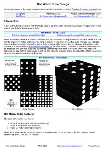 Dot Matrix Cube Design - mementoslangues.fr