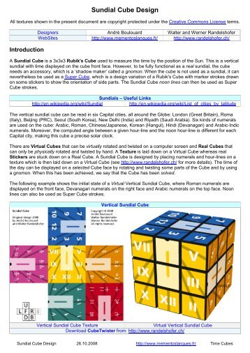 Sundial Cube Design - mementoslangues.fr