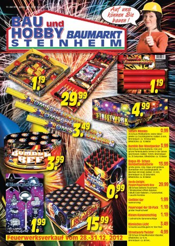 Auf uns können Sie bauen ! - Bau und Hobby Baumarkt Steinheim