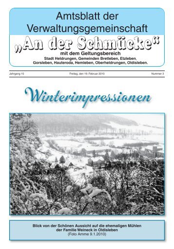 Amtsblatt Nr. 03 vom 19.02.2010 - Verwaltungsgemeinschaft "An der ...