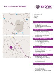 Directions Halle/Westfalen - Evonik Industries AG