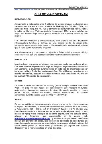 GUÍA DE VIAJE VIETNAM - Viajerosolidario