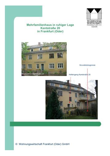 Expose Kantstraße 20 - Wohnungswirtschaft Frankfurt