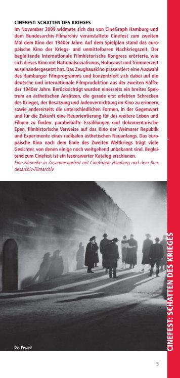 Zeughauskino: Cinefest: Schatten des Krieges