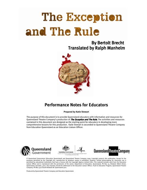 The Exception and The Rule - Queensland Theatre Company