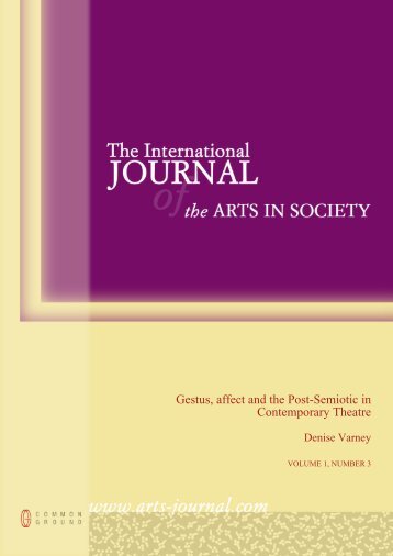 Gestus, affect and the Post-Semiotic in Contemporary Theatre