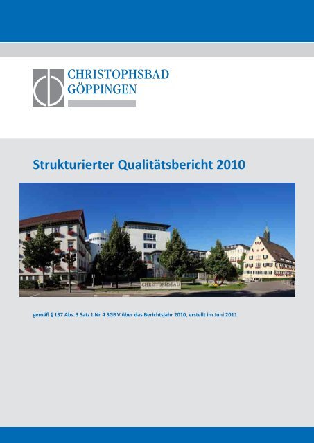 Strukturierter Qualitätsbericht 2010 - Christophsbad Göppingen