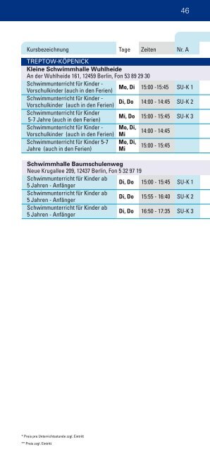 Kursprogramm - Berliner Bäder Betriebe