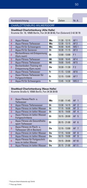 Kursprogramm - Berliner Bäder Betriebe