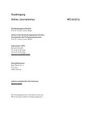 Vorlesungsverzeichnis OJ, WS 2012/13