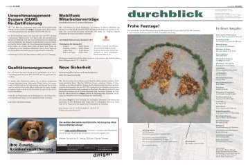 Ausgabe 12.2007 - Schmelz - dittgen Bauunternehmen GmbH