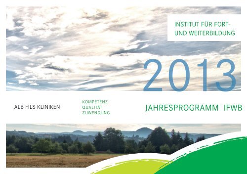 Jahresprogramm 2013 - Klinik am Eichert