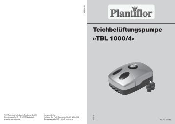 Teichbelüftungspumpe ››TBL 1000/4‹‹ - Hellweg