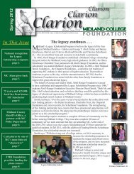 Clarion Thank You! - The Midland College Foundation