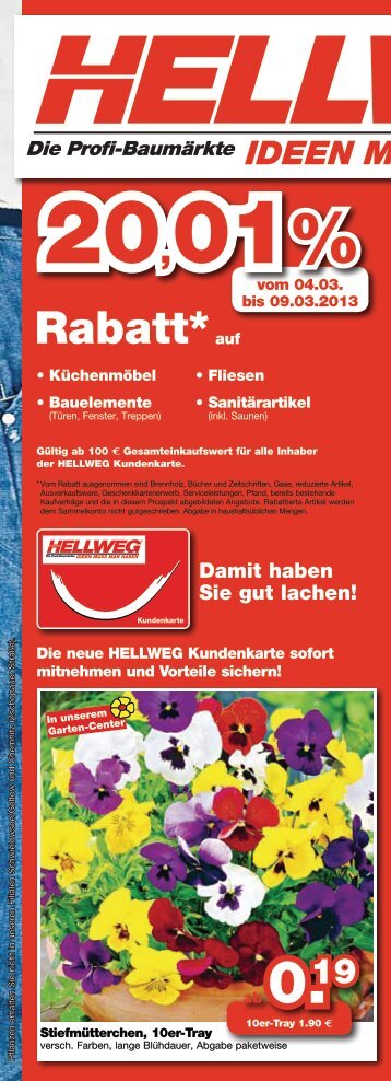Damit haben Sie gut lachen! - Hellweg